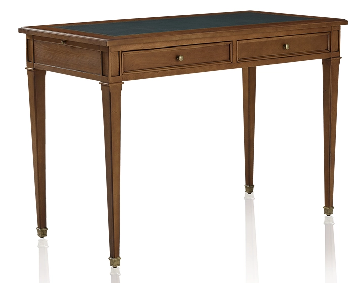 Antique Directoire style desk green leather top L110 cm
