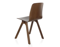 Chaise design en chêne teinte de bois marron foncé