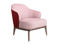 Designer armchair old pink and burgundy fabric 210x90 cm
