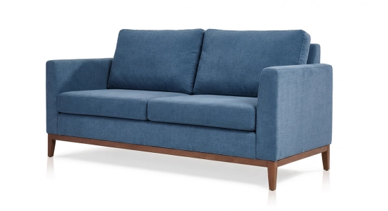 2.5 seater designer sofa denim fabric