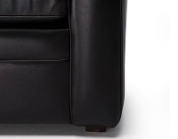 Sillón club de piel negro