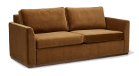 Canapé design 3 places tissu velours bronze