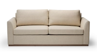 3-seater convertible sofa beige mottled fabrics