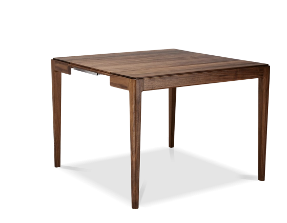 Console extensible en noyer avec 2 allonges teinte naturelle 120x50 cm