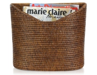 Porte revues en rotin brun