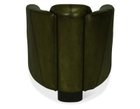 Leather club armchair olive green