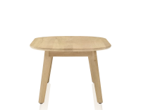 Table basse ovale en chêne teinte naturelle 100x60 cm