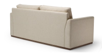 3-seater convertible sofa beige mottled fabrics