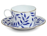 Tasse à thé avec soucoupe en porcelaine lot de 2