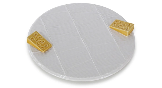 White earthenware cheeseboard