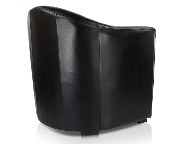 Fauteuil club cuir noir