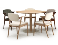 Scandinavian chair dark brown stained wood with forest green velvet seat.