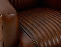 Fauteuil club cuir marron vintage