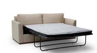 3-seater convertible sofa beige mottled fabrics