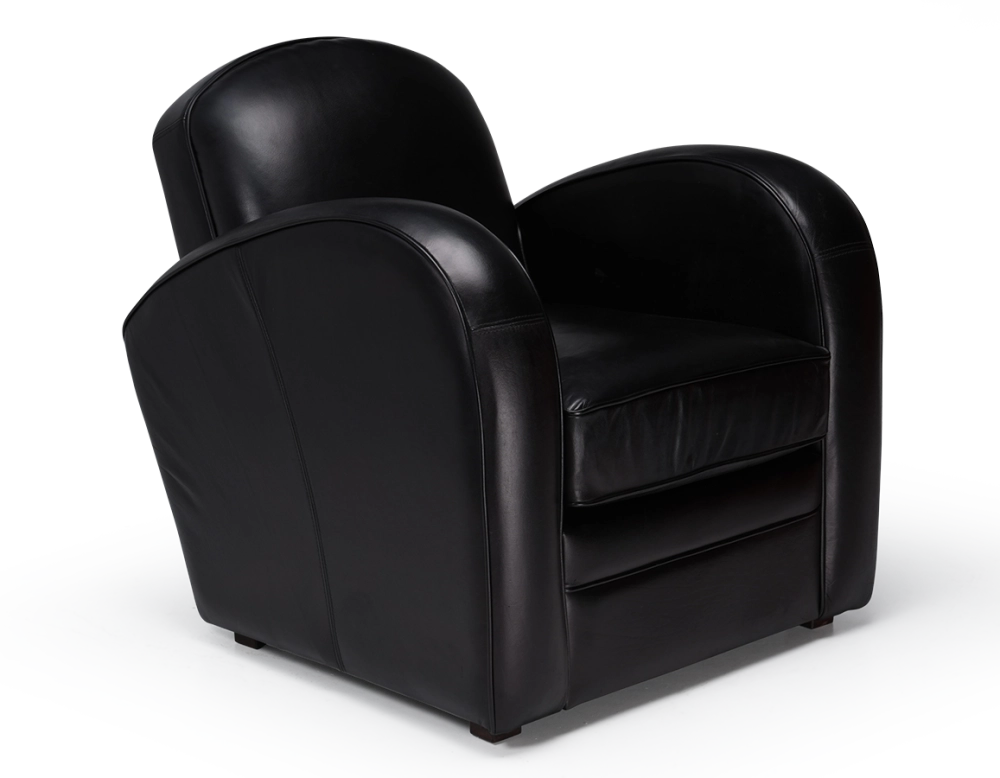 Sillón club de piel negro