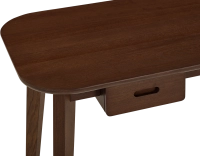 Scandinavian oak desk dark brown tint L150 cm