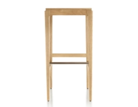 H80 cm designer bar stool natural wood stain wooden seat