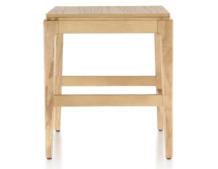 Tabouret design H45 cm bois teinte naturelle assise bois