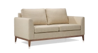 Canapé design 2 places tissu chiné beige