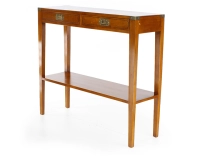 Marine console cherry-stained wood