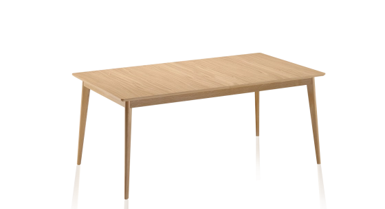 Table extensible en chêne 6 à 8 personnes avec plateau et allonges bois teinte naturelle 140x90 cm