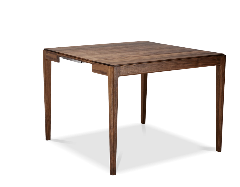 Console extensible en noyer avec 2 allonges teinte naturelle 120x50 cm