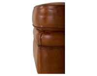 Pouf cuir marron clair