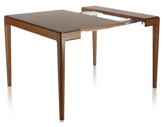 Console extensible en chêne avec 2 allonges teinte marron foncé 120x50 cm