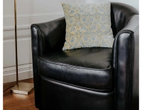 Fauteuil club cuir noir
