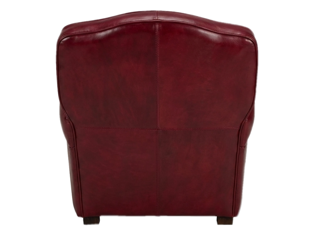 Leather club armchair burgundy