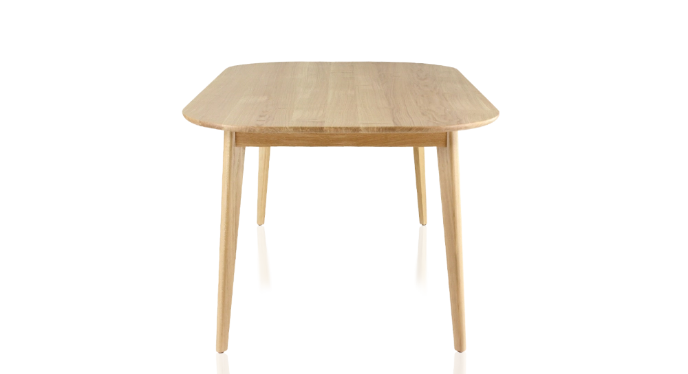 8 person oak dining table natural tint 180x100 cm