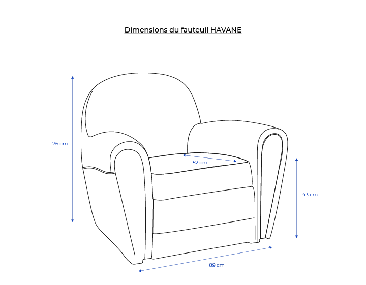 Fauteuil club cuir marron clair accoudoirs cloutés