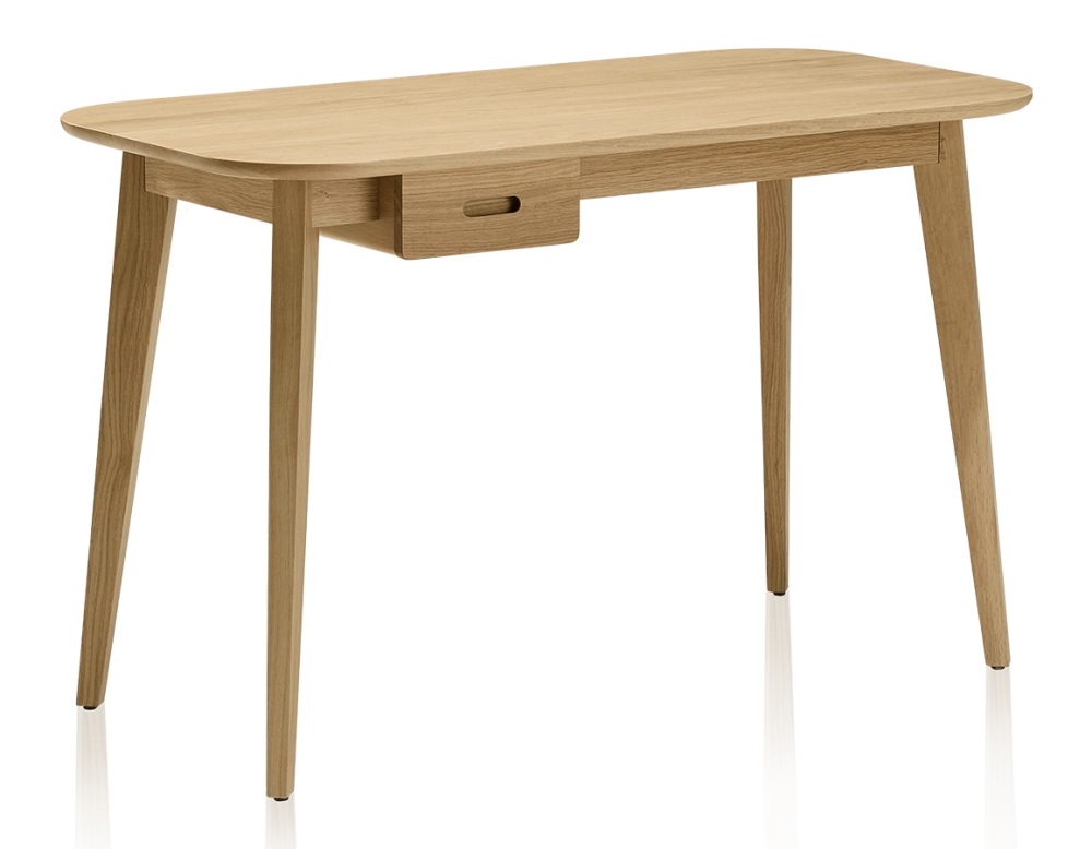 Bureau scandinave en chêne teinte naturelle L120 cm