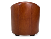 Sillón club de piel marrón claro