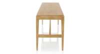 Banc design bois teinte naturelle assise bois L140 cm
