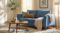 2 seater designer sofa denim fabric