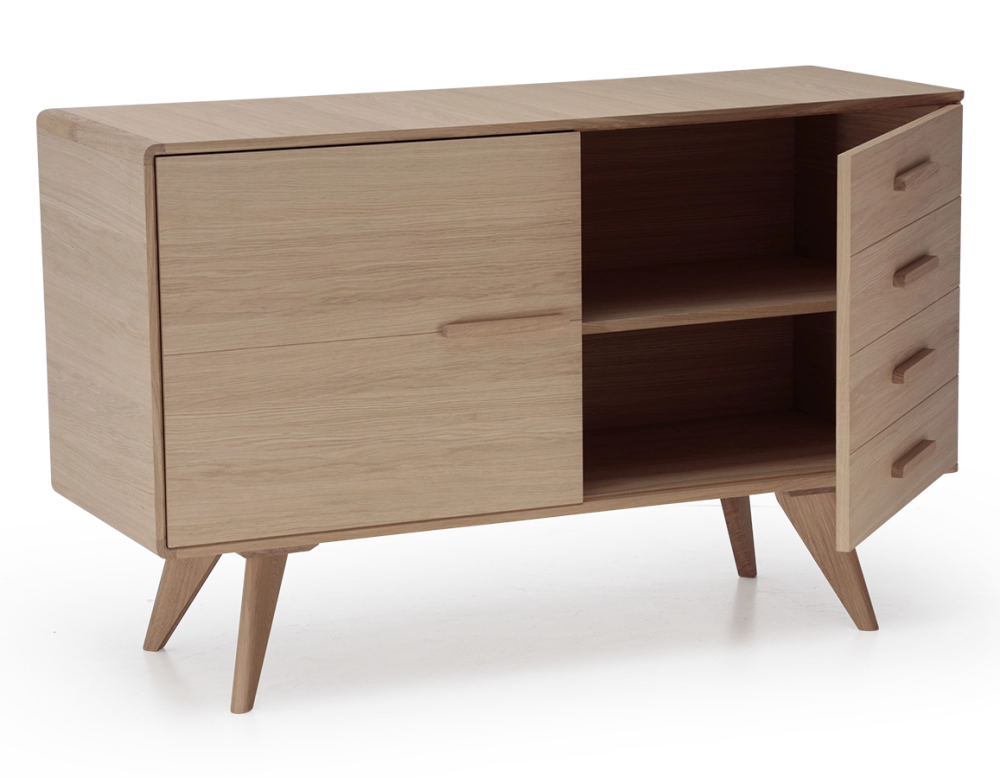 Buffet 2 portes en chêne bois teinte naturelle