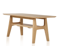 Table basse rectangulaire en chêne teinte naturelle 100x50 cm 100x50 cm