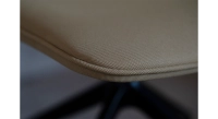 Chaise de bureau à roulettes assise tissu kaki clair