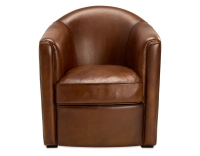 Fauteuil club cuir marron vintage