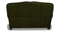 2 seater leather club sofa olive green