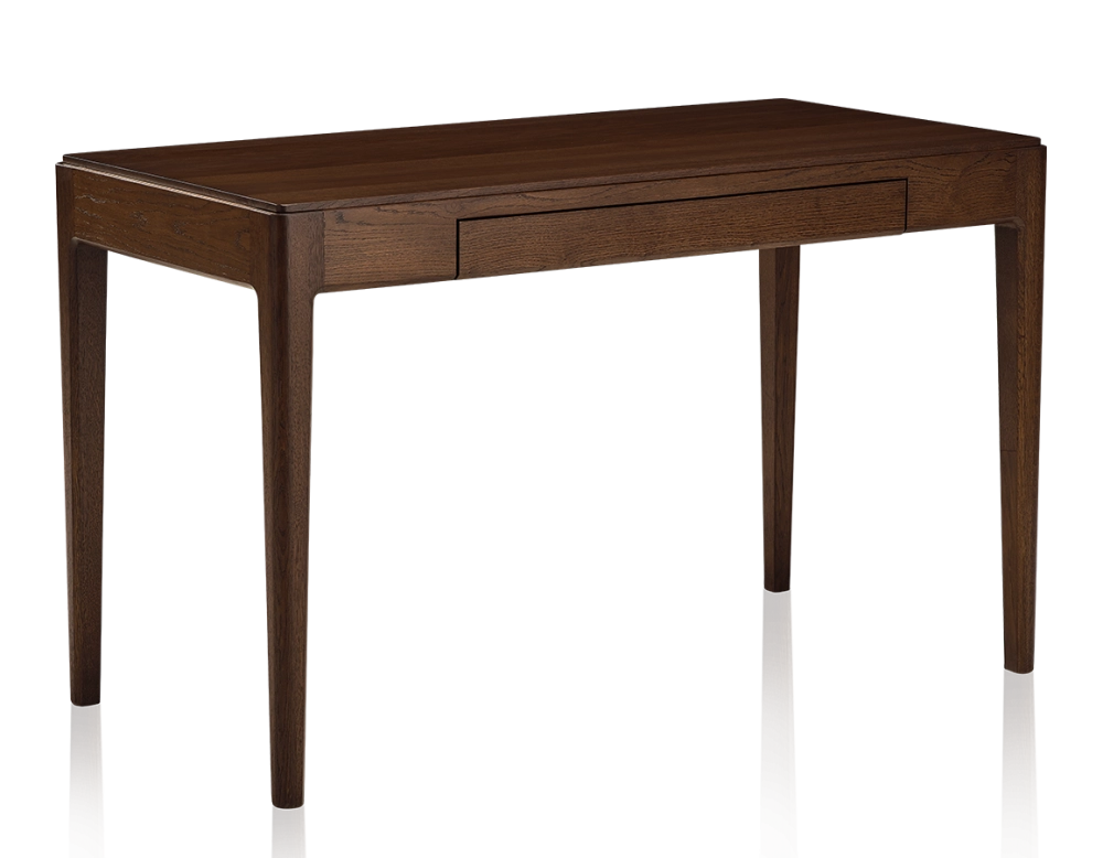 Oak design desk dark brown tint L150 cm