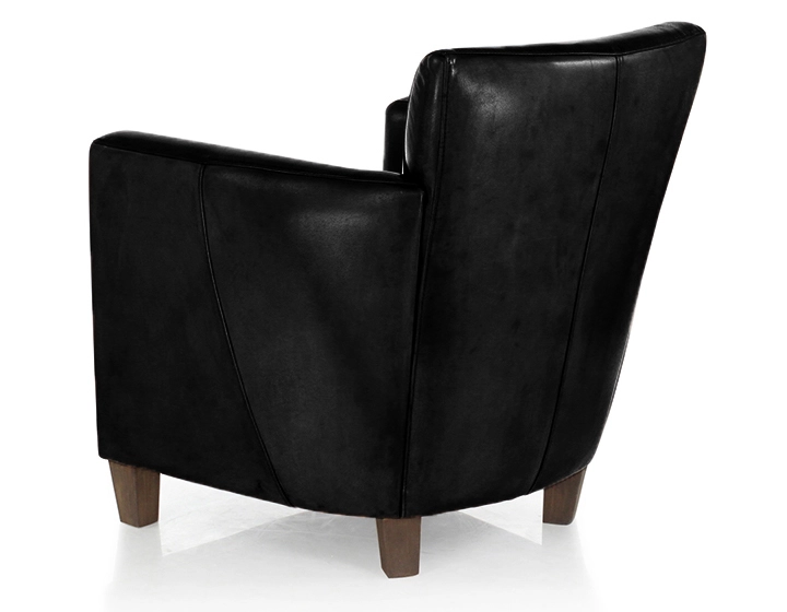 Fauteuil club cuir noir