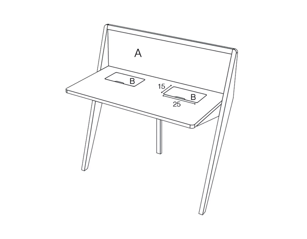 Bureau design en chêne teinte naturelle