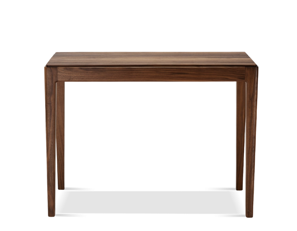 Console extensible en noyer avec 2 allonges teinte naturelle 120x50 cm