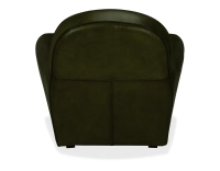 Sillón club de piel verde oliva reposabrazos con tachuelas