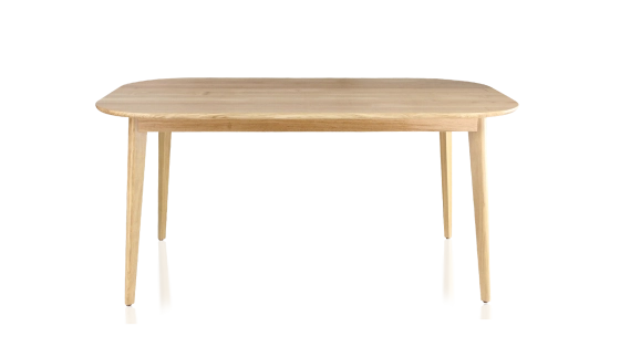 Table salle à manger 8 personnes en chêne teinte naturelle 210x100 cm