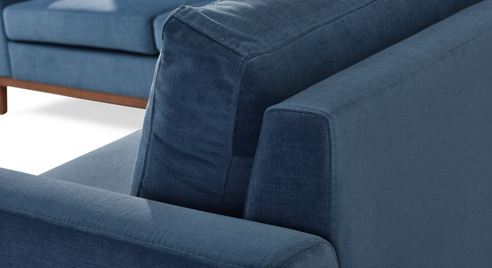 6 seater corner sofa denim fabric (2.5G - A - 2.5D)
