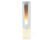 Lampe à poser en bois et béton