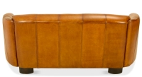 3 seater leather club sofa cognac